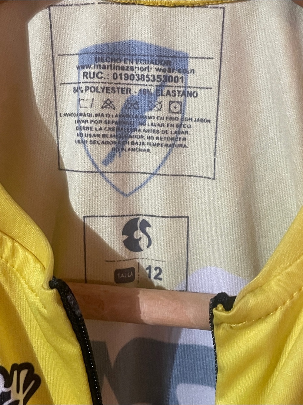 Yellow Kids One-Piece Cycling Suit - Picture 2 of 3